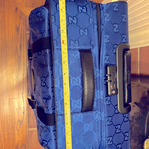 NWT Authenticity Guarantee Blue GG Gucci Off The Grid Trolley 24” Large Luggage - Picture 7 of 9